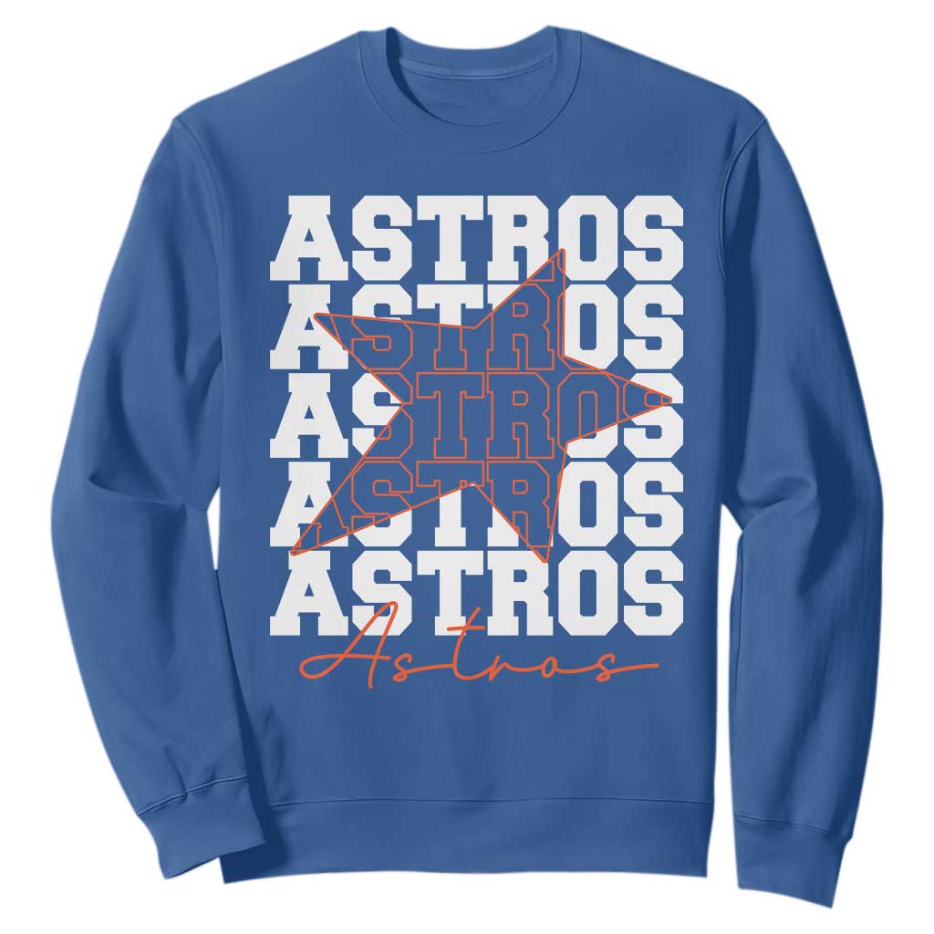 Vintage Astro Last Name Sweatshirt Baseball Fan Graphic TS10 Royal Blue Print Your Wear