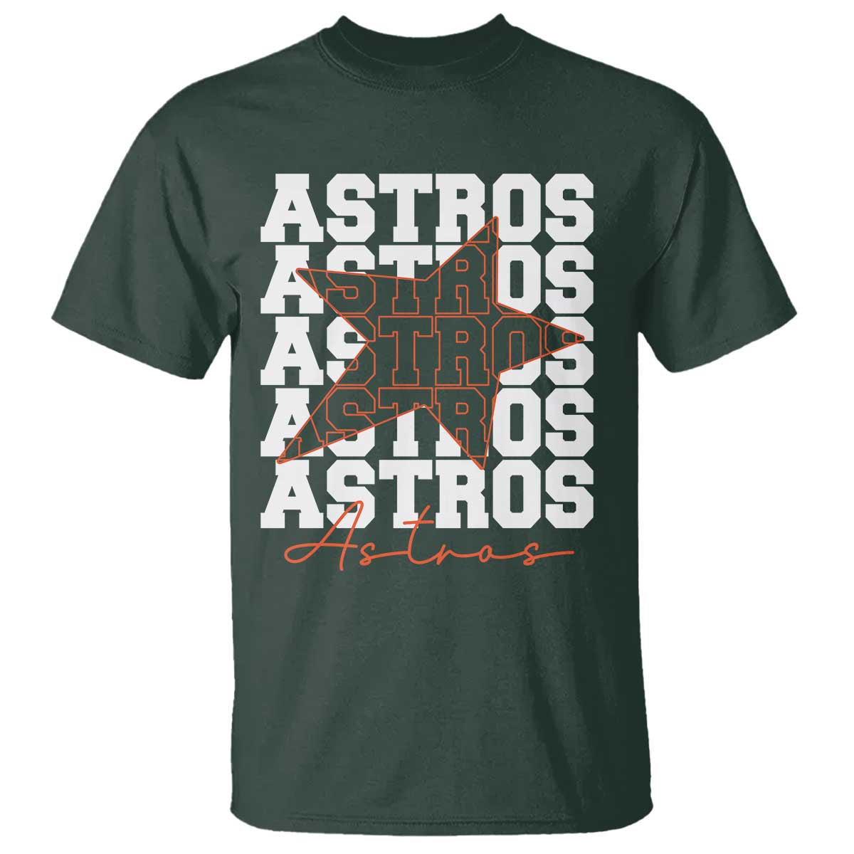 Vintage Astro Last Name T Shirt Baseball Fan Graphic TS10 Dark Forest Green Print Your Wear