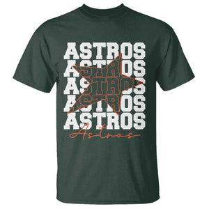 Vintage Astro Last Name T Shirt Baseball Fan Graphic TS10 Dark Forest Green Print Your Wear