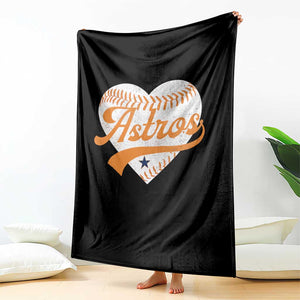 Retro Astro Script Name Throw Blanket Baseball Heart Vintage Sports Fans TS10 Print Your Wear