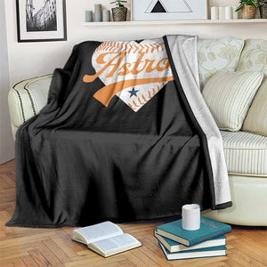 Retro Astro Script Name Throw Blanket Baseball Heart Vintage Sports Fans TS10 Print Your Wear