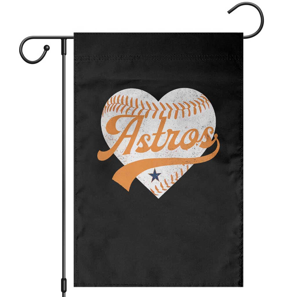 Retro Astro Script Name Garden Flag Baseball Heart Vintage Sports Fans TS10 Black Print Your Wear