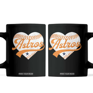 Retro Astro Script Name Coffee Mug Baseball Heart Vintage Sports Fans TS10 Black Print Your Wear