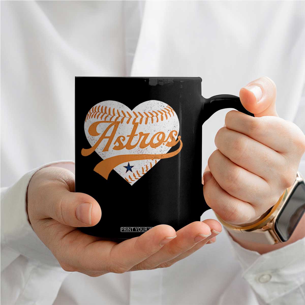 Retro Astro Script Name Coffee Mug Baseball Heart Vintage Sports Fans TS10 Print Your Wear