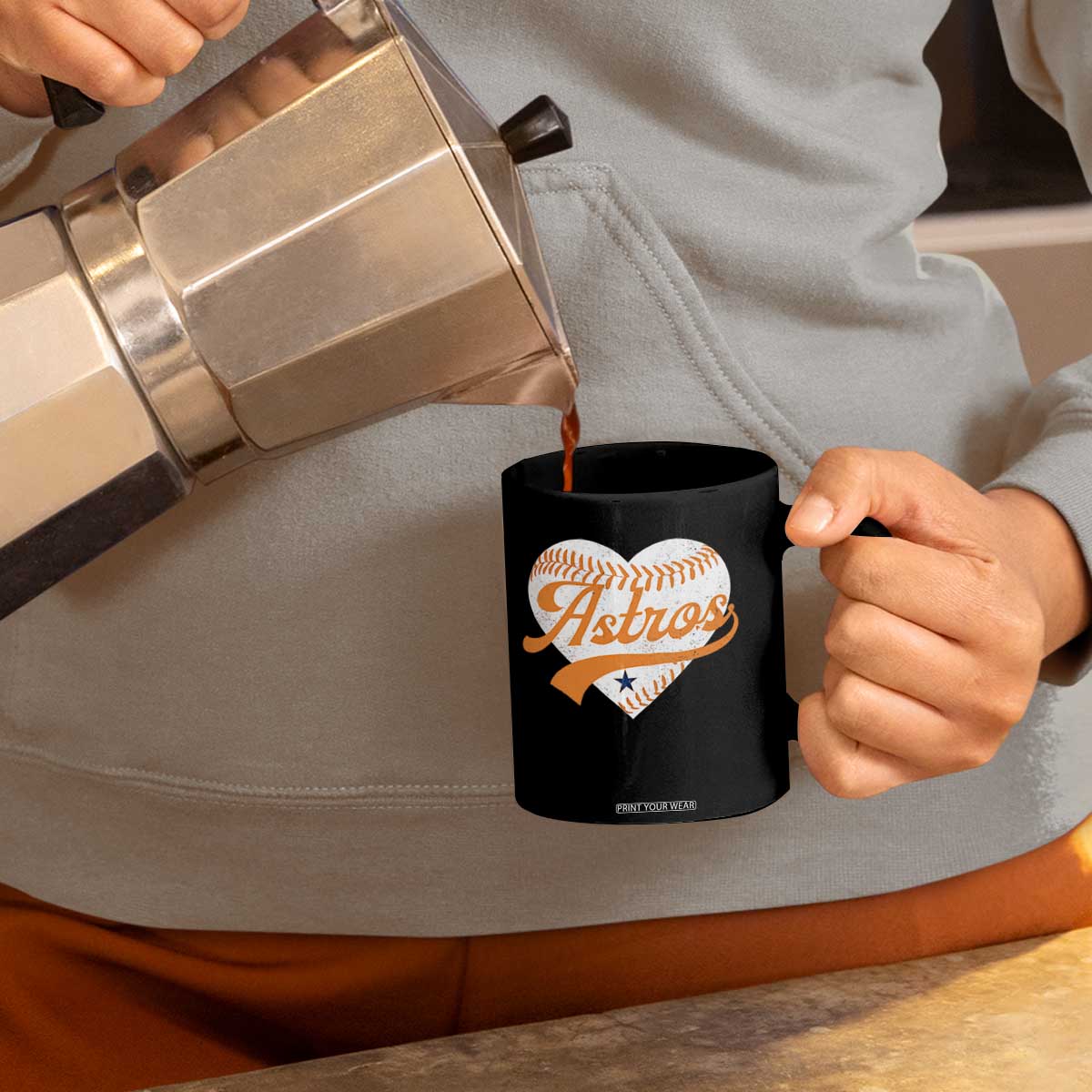 Retro Astro Script Name Coffee Mug Baseball Heart Vintage Sports Fans TS10 Print Your Wear