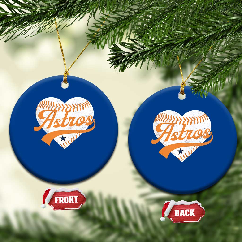 Retro Astro Script Name Ceramic Ornament Baseball Heart Vintage Sports Fans TS10 1pc Blue Print Your Wear