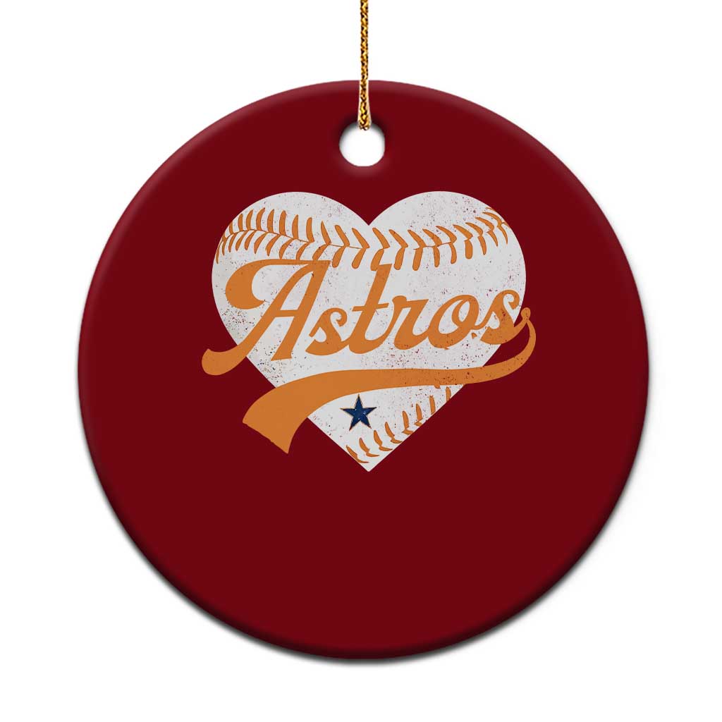 Retro Astro Script Name Ceramic Ornament Baseball Heart Vintage Sports Fans TS10 1pc Red Print Your Wear