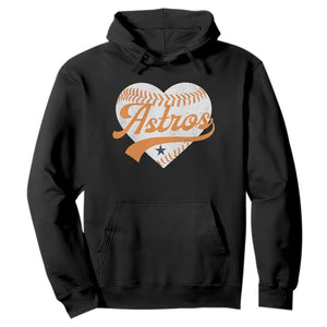 Retro Astro Script Name Hoodie Baseball Heart Vintage Sports Fans TS10 Black Print Your Wear
