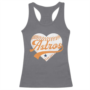 Retro Astro Script Name Racerback Tank Top Baseball Heart Vintage Sports Fans TS10 Charcoal Print Your Wear