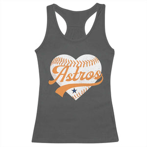 Retro Astro Script Name Racerback Tank Top Baseball Heart Vintage Sports Fans TS10 Dark Heather Print Your Wear