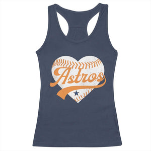 Retro Astro Script Name Racerback Tank Top Baseball Heart Vintage Sports Fans TS10 Navy Print Your Wear