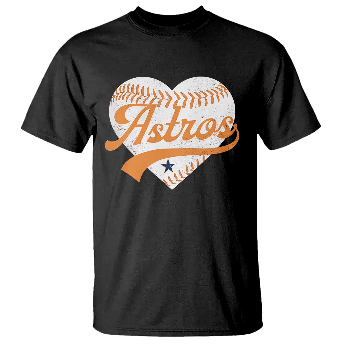 Retro Astro Script Name T Shirt Baseball Heart Vintage Sports Fans TS10 Black Print Your Wear