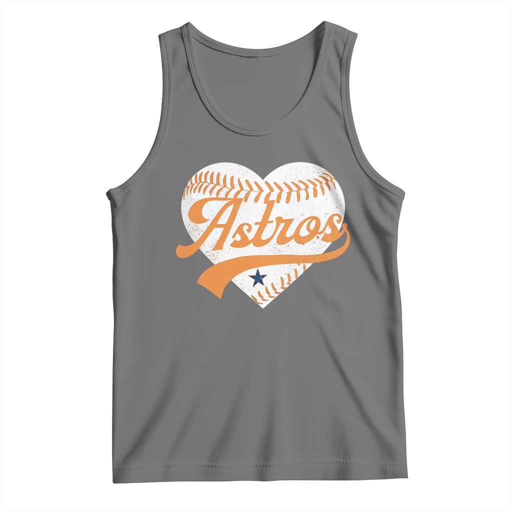 Retro Astro Script Name Tank Top Baseball Heart Vintage Sports Fans TS10 Black Heather Print Your Wear