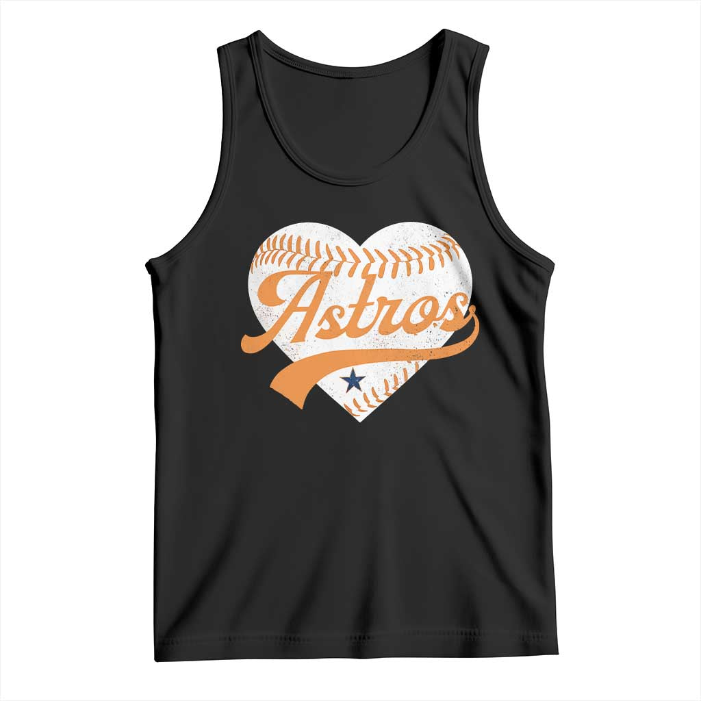 Retro Astro Script Name Tank Top Baseball Heart Vintage Sports Fans TS10 Black Print Your Wear