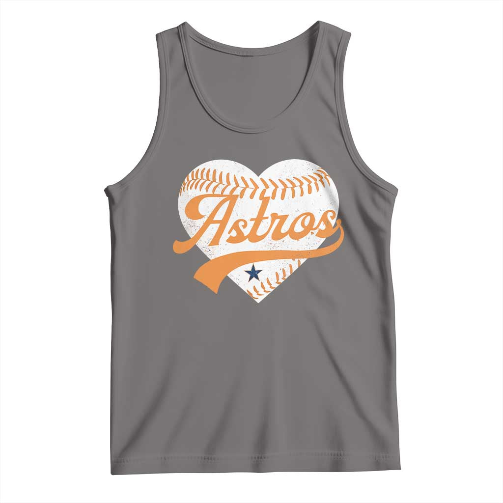 Retro Astro Script Name Tank Top Baseball Heart Vintage Sports Fans TS10 Deep Heather Print Your Wear