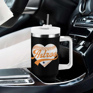 Retro Astro Script Name Tumbler With Handle Baseball Heart Vintage Sports Fans TS10 Print Your Wear