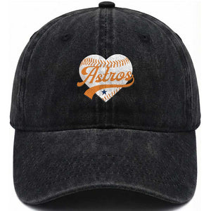 Retro Astro Script Name Washed Cotton Baseball Cap Baseball Heart Vintage Sports Fans TS10 Print Your Wear