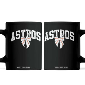 Retro Astro Varsity Name Coffee Mug Baseball Coquette Bow TS10 Black Print Your Wear