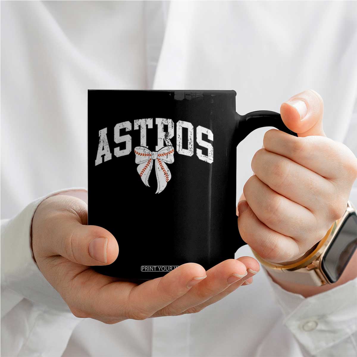 Retro Astro Varsity Name Coffee Mug Baseball Coquette Bow TS10 Print Your Wear