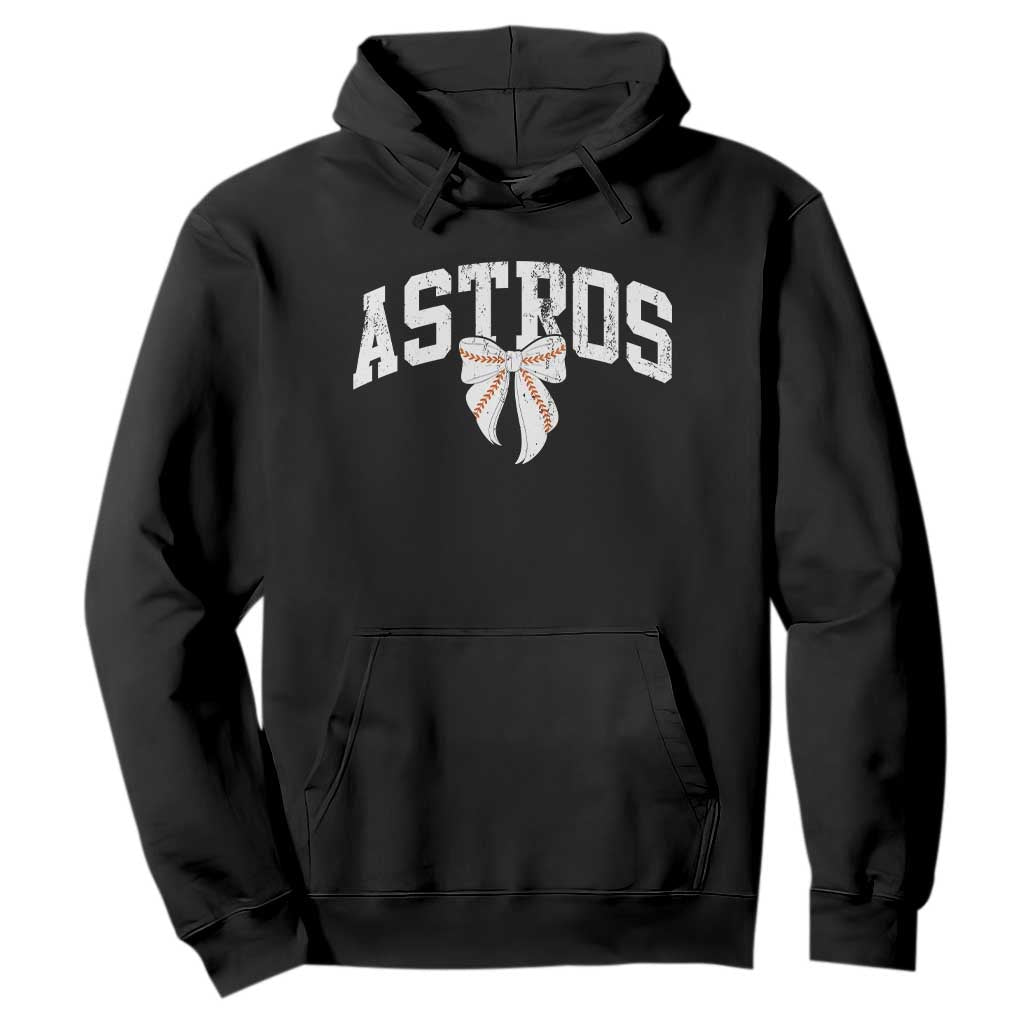 Retro Astro Varsity Name Hoodie Baseball Coquette Bow TS10 Black Print Your Wear