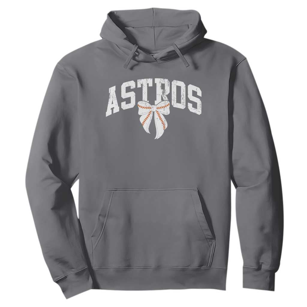 Retro Astro Varsity Name Hoodie Baseball Coquette Bow TS10 Charcoal Print Your Wear