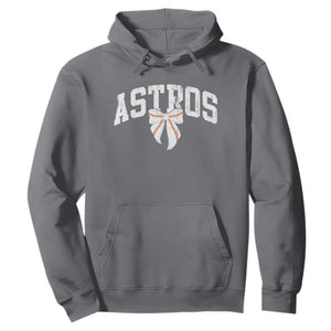 Retro Astro Varsity Name Hoodie Baseball Coquette Bow TS10 Charcoal Print Your Wear