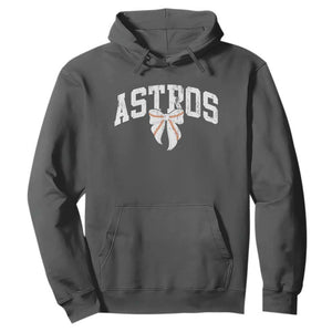 Retro Astro Varsity Name Hoodie Baseball Coquette Bow TS10 Dark Heather Print Your Wear