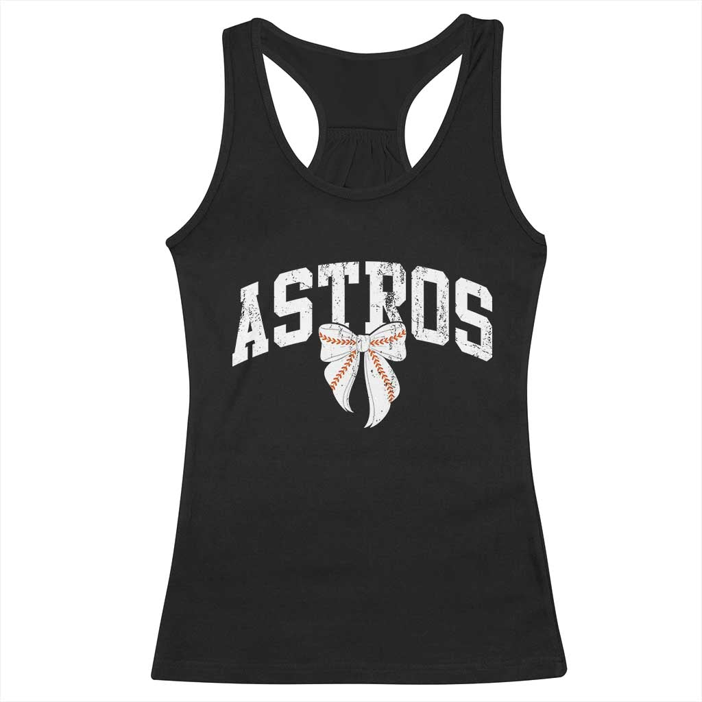 Retro Astro Varsity Name Racerback Tank Top Baseball Coquette Bow TS10 Black Print Your Wear