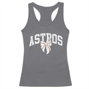 Retro Astro Varsity Name Racerback Tank Top Baseball Coquette Bow TS10 Charcoal Print Your Wear