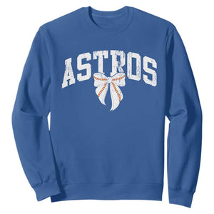 Retro Astro Varsity Name Sweatshirt Baseball Coquette Bow TS10 Royal Blue Print Your Wear