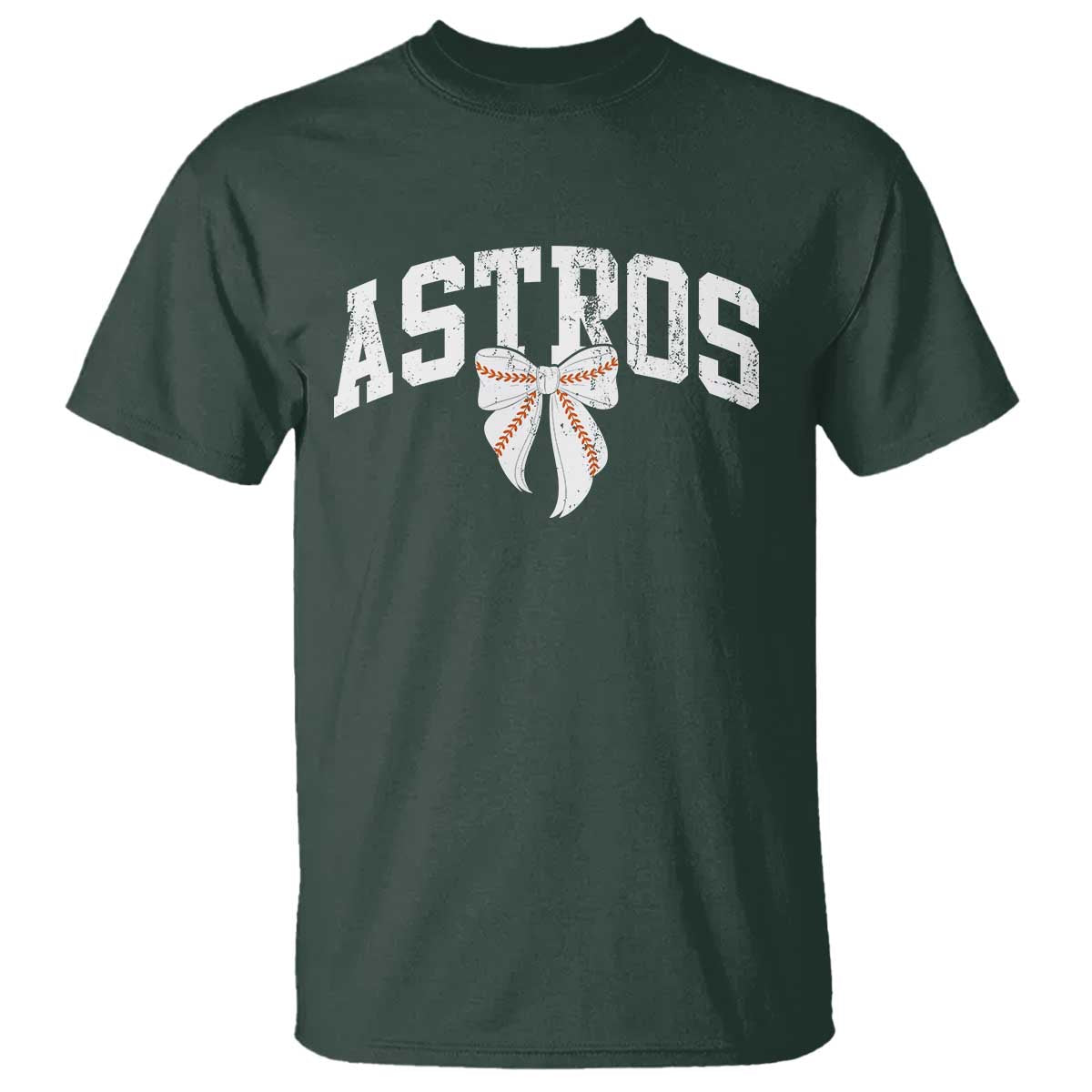 Retro Astro Varsity Name T Shirt Baseball Coquette Bow TS10 Dark Forest Green Print Your Wear