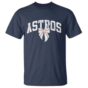Retro Astro Varsity Name T Shirt Baseball Coquette Bow TS10 Navy Print Your Wear