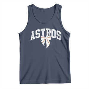 Retro Astro Varsity Name Tank Top Baseball Coquette Bow TS10 Navy Print Your Wear