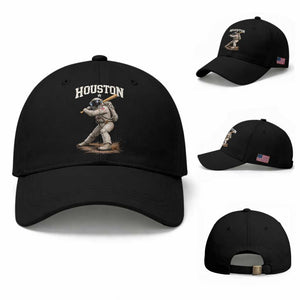 Houston Astronaut Baseball Player Baseball Cap Clutch City TS10 Baseball Cap Universal Fit Black Print Your Wear