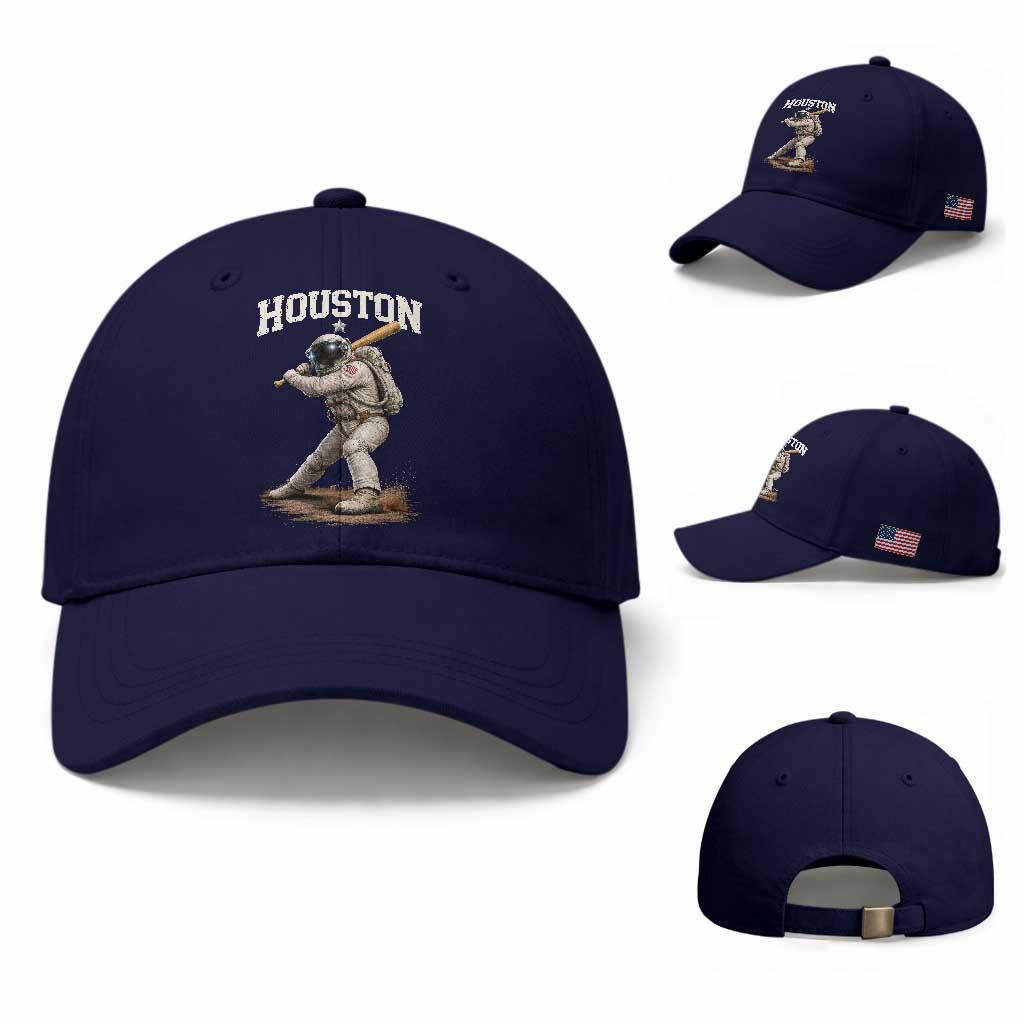 Houston Astronaut Baseball Player Baseball Cap Clutch City TS10 Baseball Cap Universal Fit Dark Blue Print Your Wear