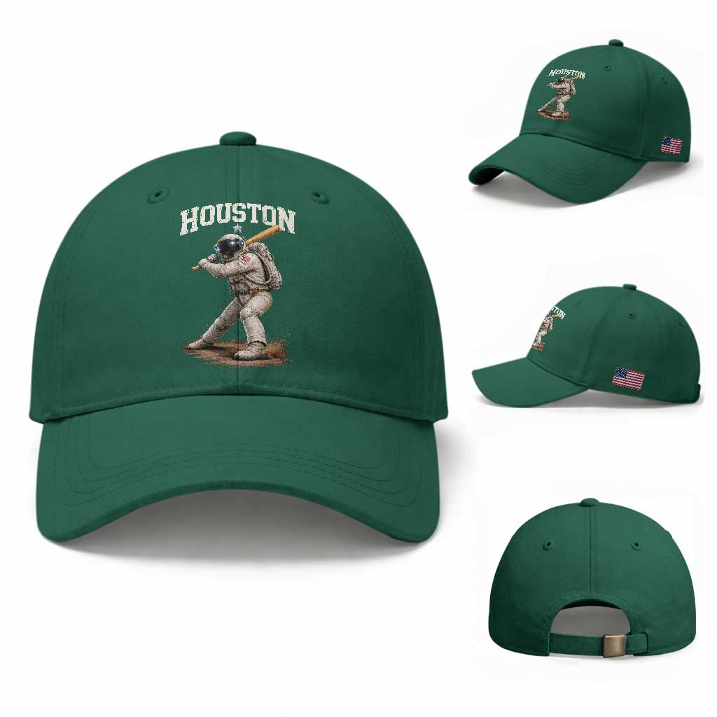 Houston Astronaut Baseball Player Baseball Cap Clutch City TS10 Baseball Cap Universal Fit Irish Green Print Your Wear