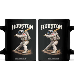 Houston Astronaut Baseball Player Coffee Mug Clutch City TS10 Black Print Your Wear