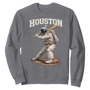 Houston Astronaut Baseball Player Sweatshirt Clutch City TS10 Charcoal Print Your Wear