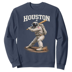 Houston Astronaut Baseball Player Sweatshirt Clutch City TS10 Navy Print Your Wear