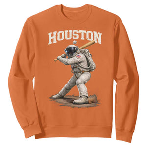 Houston Astronaut Baseball Player Sweatshirt Clutch City TS10 Orange Print Your Wear
