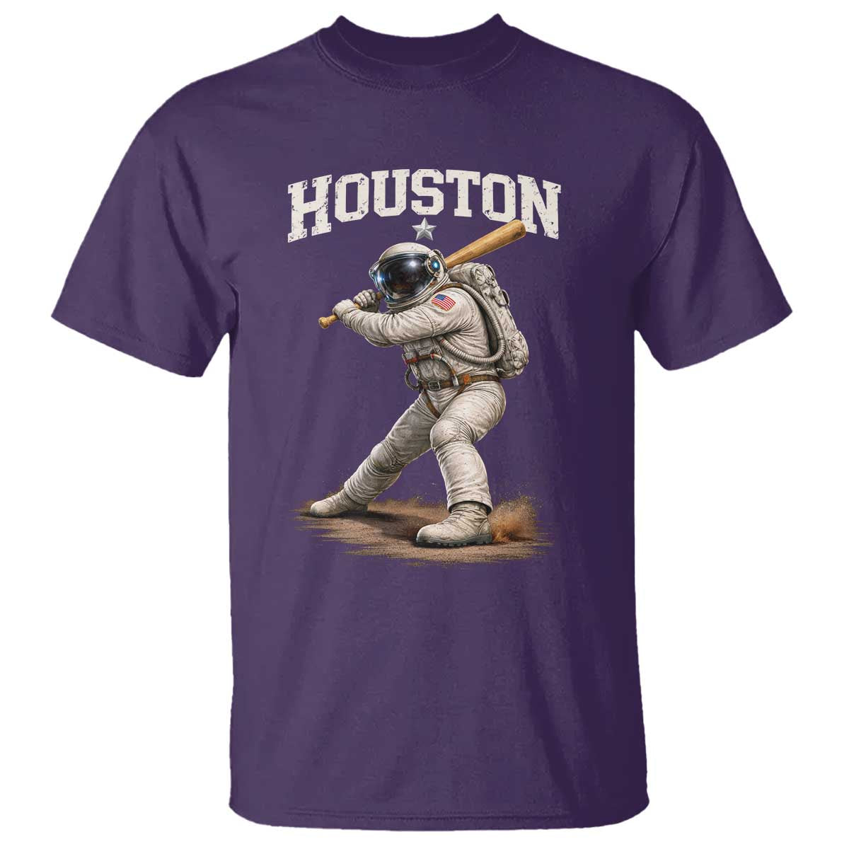 Houston Astronaut Baseball Player T Shirt Clutch City TS10 Purple Print Your Wear