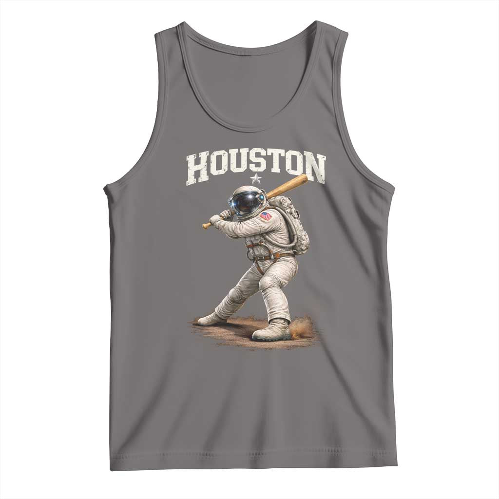 Houston Astronaut Baseball Player Tank Top Clutch City TS10 Deep Heather Print Your Wear