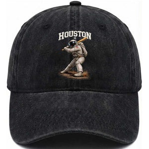 Houston Astronaut Baseball Player Washed Cotton Baseball Cap Clutch City TS10 Print Your Wear