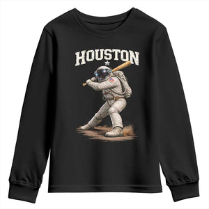 Houston Astronaut Baseball Player Youth Sweatshirt Clutch City TS10 Black Print Your Wear
