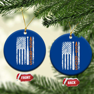 Vintage Astro Ceramic Ornament Last Name Baseball American Flag Retro Style 70s 80s 90s TS10 1pc Blue Print Your Wear