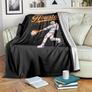 Houston Clutch City Throw Blanket Astronaut Baseball Player In Space TS10 Print Your Wear