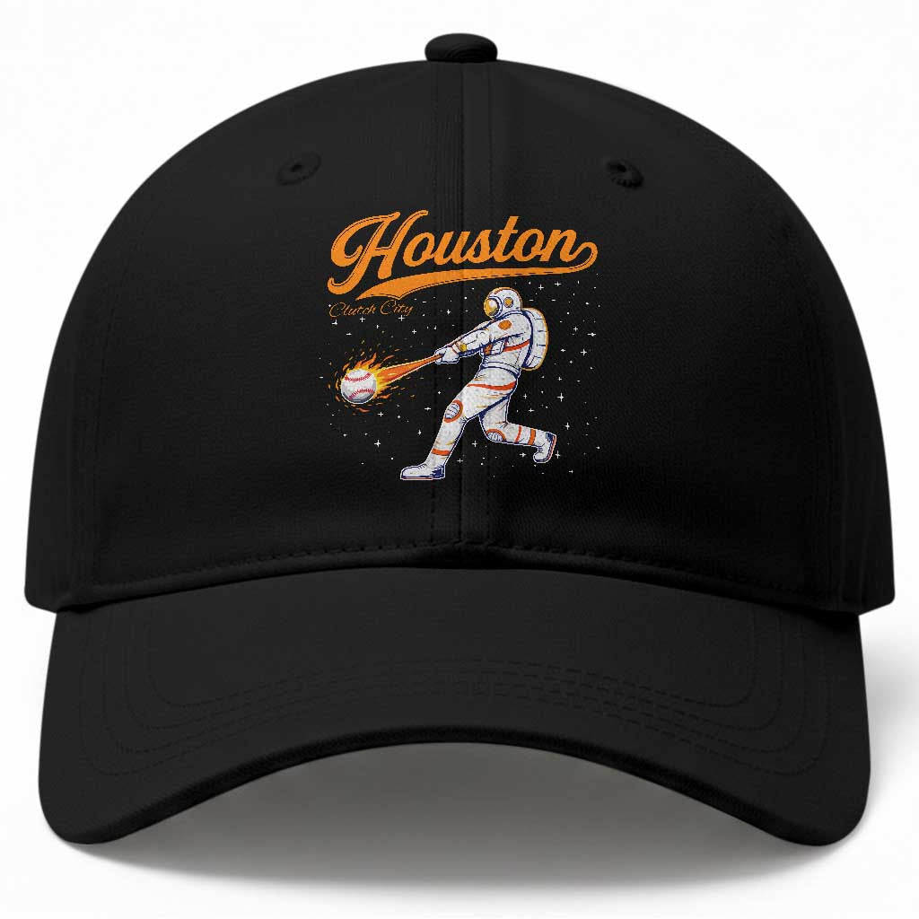 Houston Clutch City Baseball Cap Astronaut Baseball Player In Space TS10 Print Your Wear