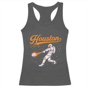 Houston Clutch City Racerback Tank Top Astronaut Baseball Player In Space TS10 Dark Heather Print Your Wear