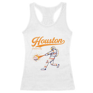 Houston Clutch City Racerback Tank Top Astronaut Baseball Player In Space TS10 White Print Your Wear