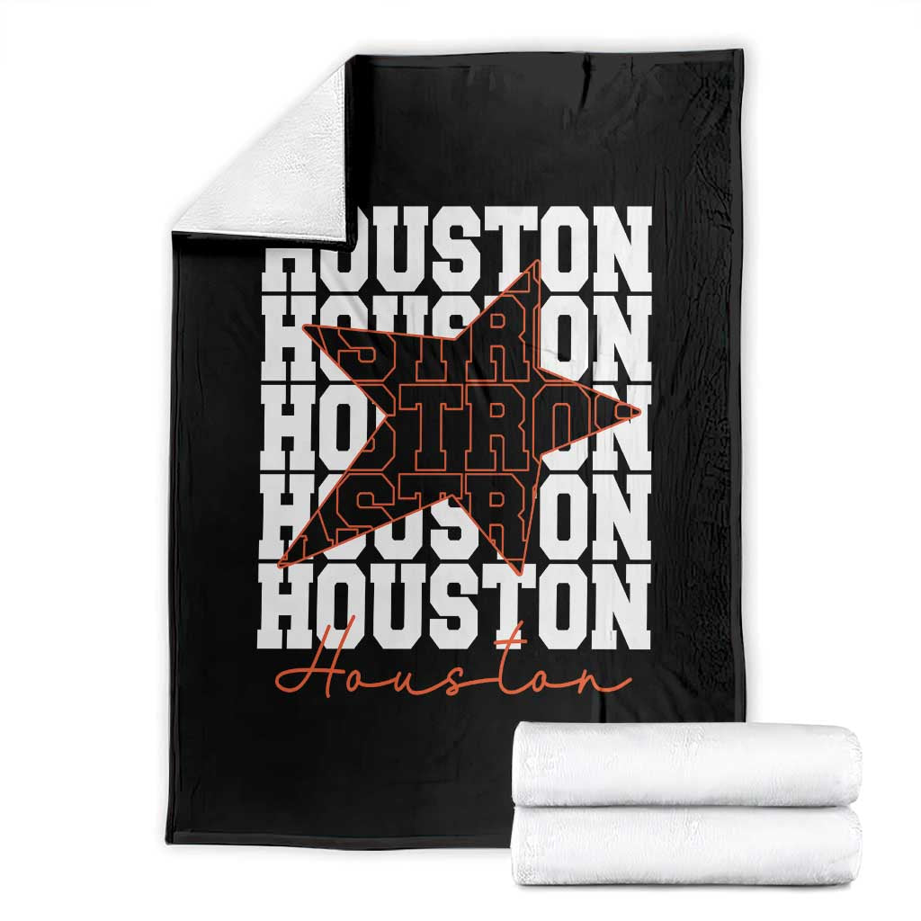 Houston Sport Baseball Fans Throw Blanket US State Vintage Graphic TS10 Black Print Your Wear